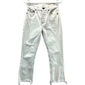 NOEND Denim Kick Flare White Jeans 26